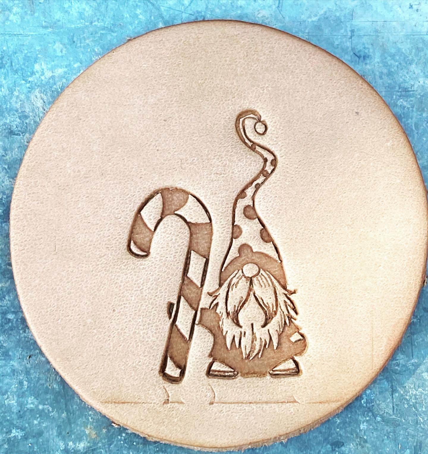 Christmas Gnomes Novelty 3D Polymer Leather Stamp