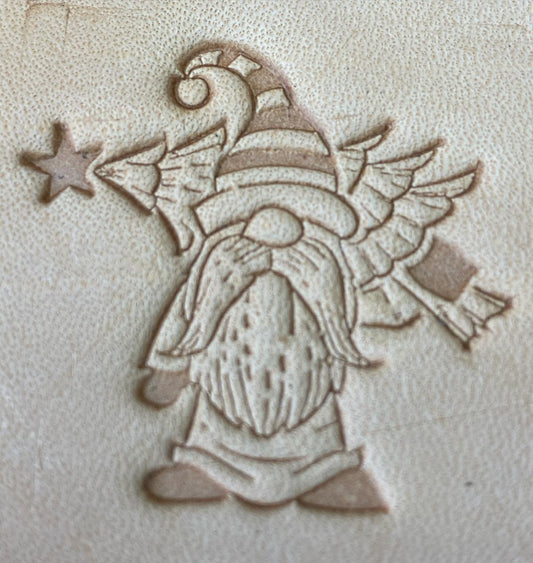 Christmas Gnomes Novelty 3D Polymer Leather Stamp