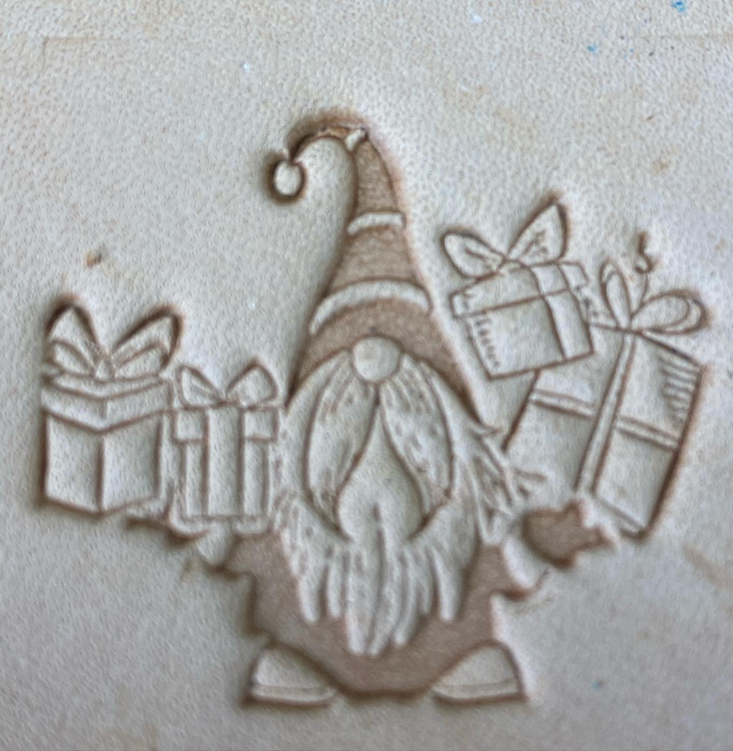 Christmas Gnomes Novelty 3D Polymer Leather Stamp