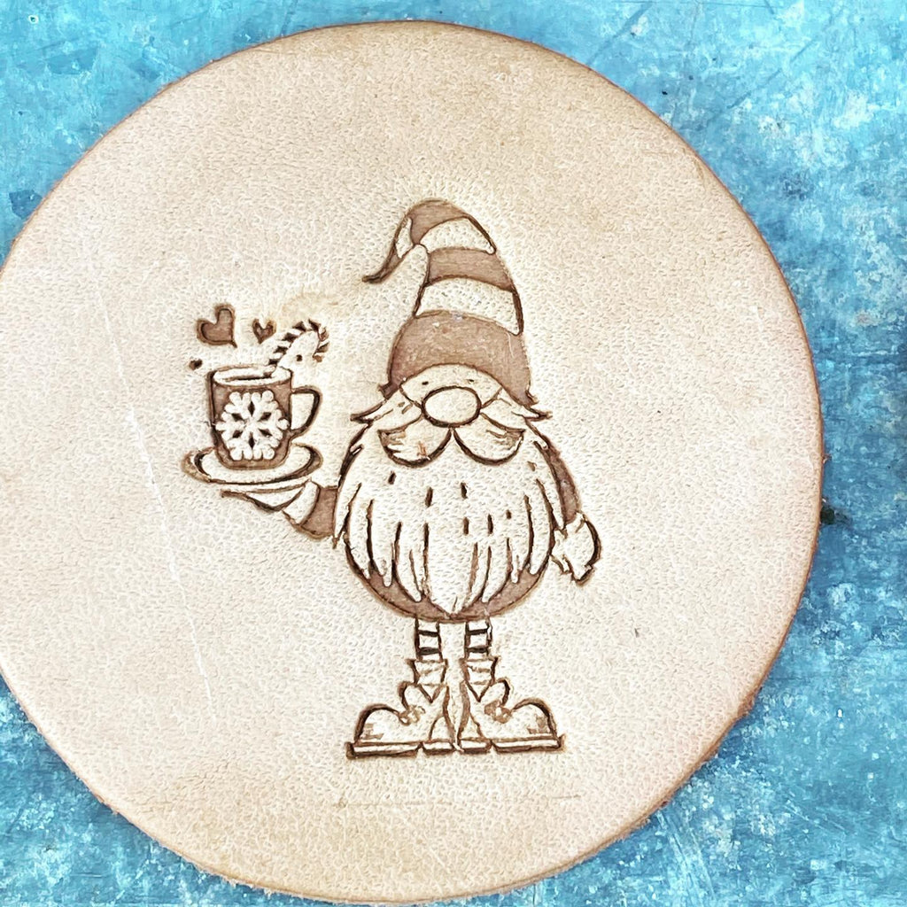 Christmas Gnomes Novelty 3D Polymer Leather Stamp