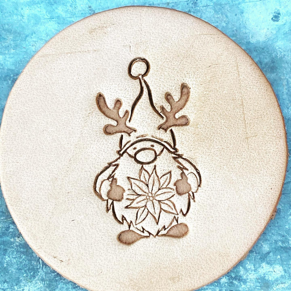 Christmas Gnomes Novelty 3D Polymer Leather Stamp