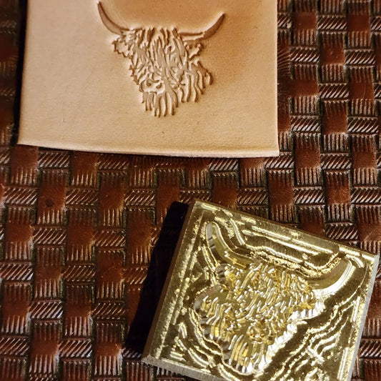 Highland Cow Novelty 3D Polymer Leather Stamp