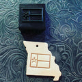 TEXAS FLAG 3D Polymer Leather Stamp