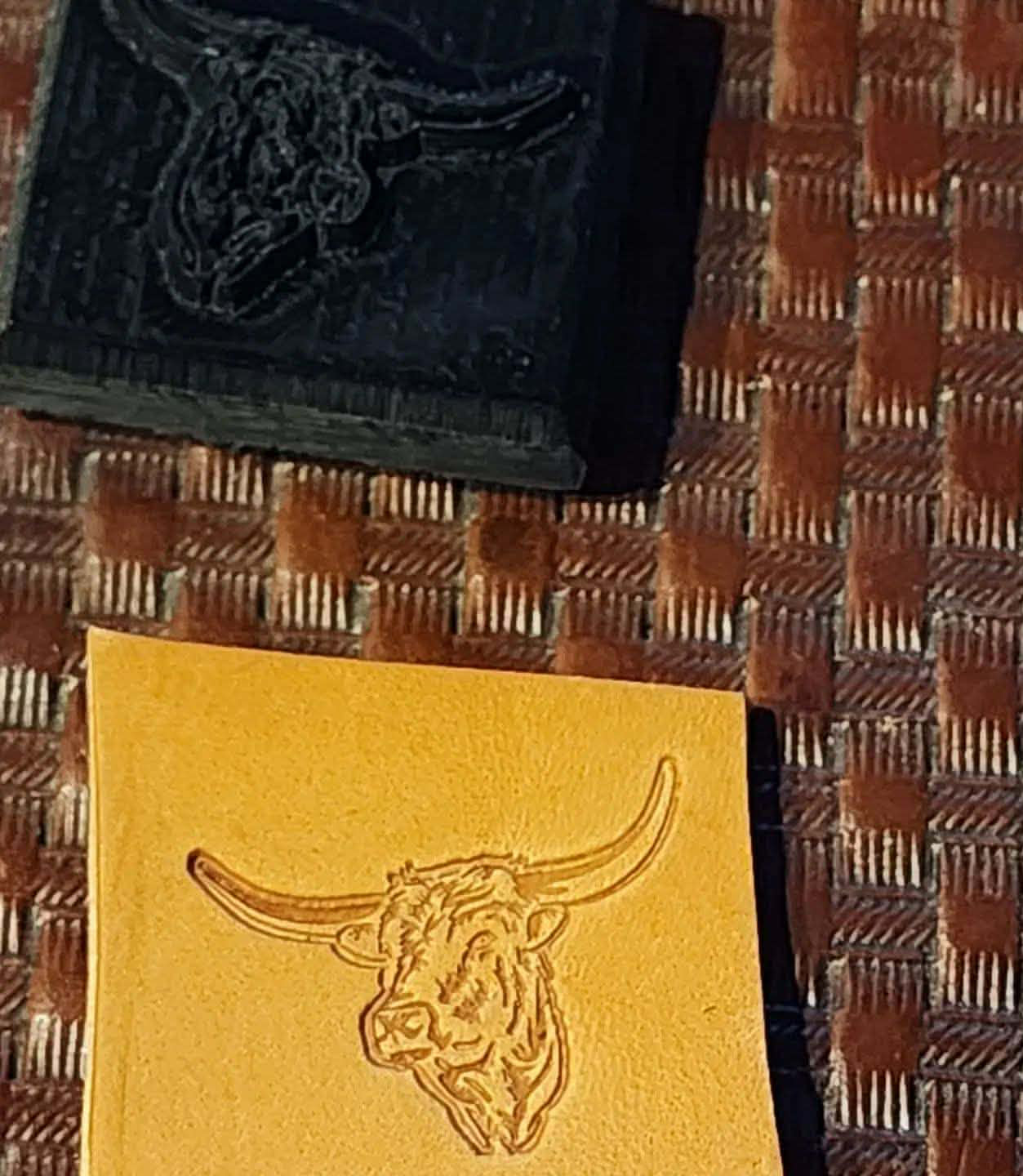 Bull Novelty 3D Polymer Leather Stamp