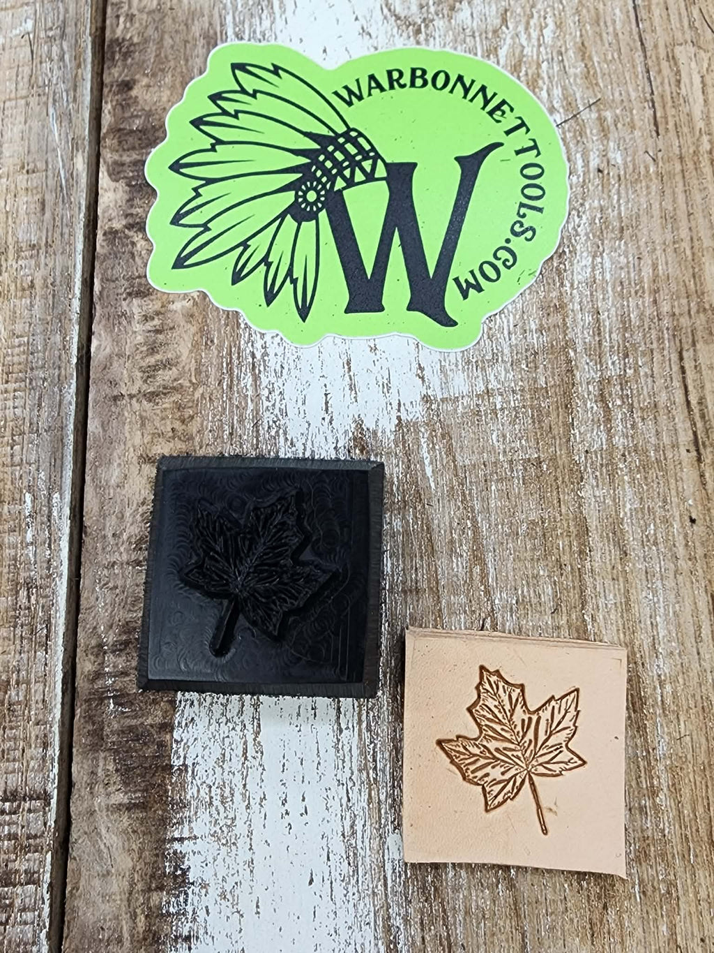 Maple Leaf Novelty 3D Polymer Leather Stamp