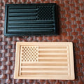 Leather Hat Patch Stamp USA FLAG