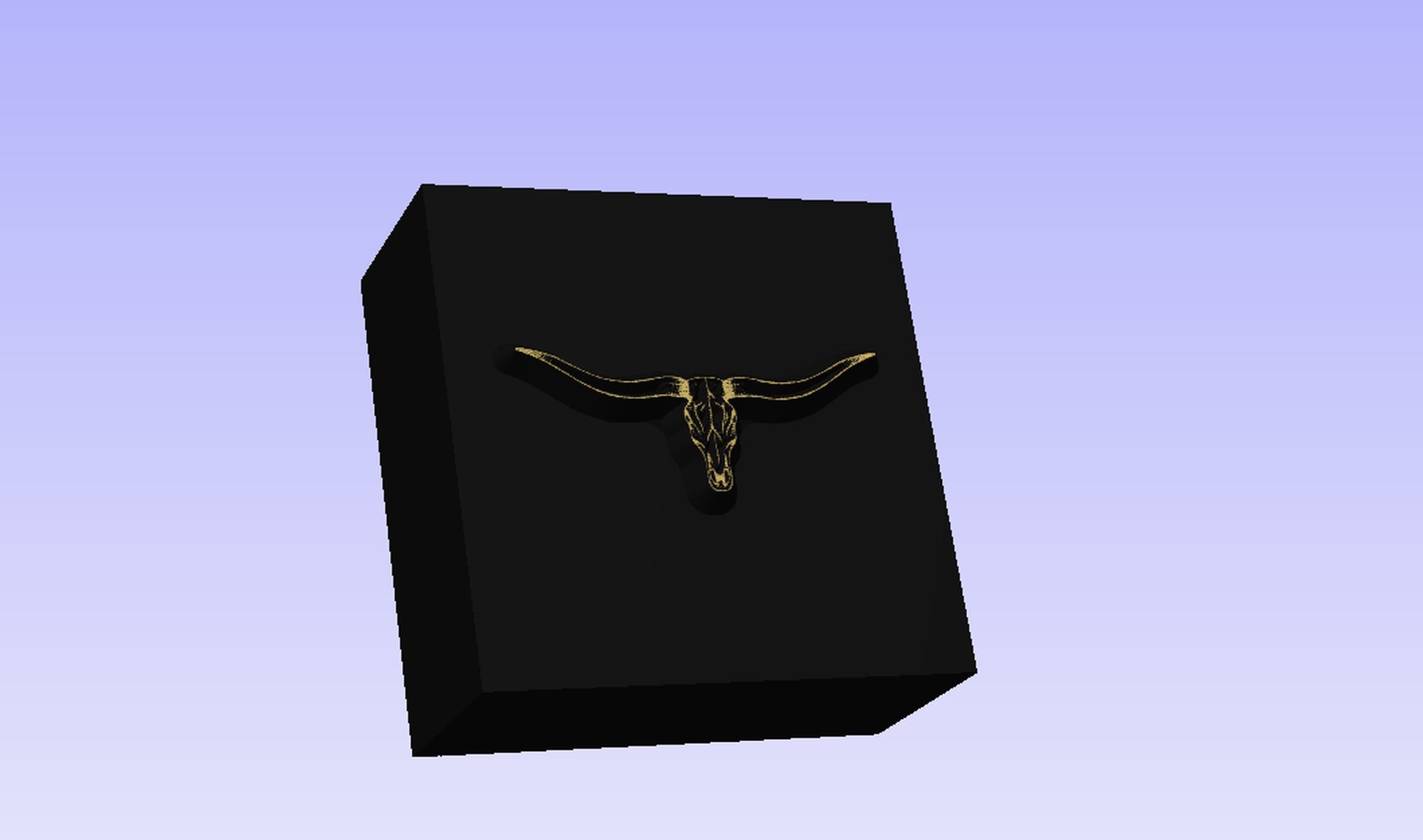 Longhorn Cow Bull Steer Novelty 3D Polymer Leather Stamp