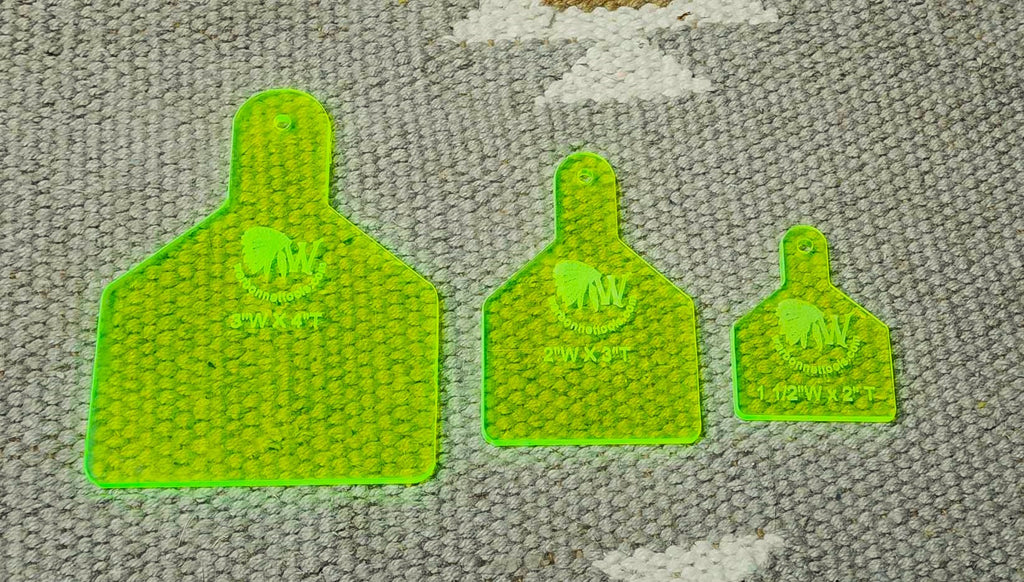 COW TAG ACRYLIC TEMPLATE SET PATTERN